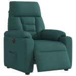 vidaXL Fotoliu rabatabil electric, verde închis, material textil vidaXL Fotoliu rabatabil electric, verde închis, material textil