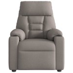 vidaXL Fotoliu rabatabil electric, gri taupe, material textil