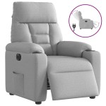 vidaXL Scaun reclinabil electric Cloud Grey Fabric