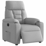 vidaXL Scaun reclinabil electric Cloud Grey Fabric