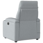 vidaXL Fotoliu electric de masaj rabatabil, gri deschis, microfibră