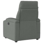 vidaXL Fotoliu electric de masaj rabatabil, gri închis, textil