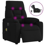 vidaXL Fotoliu electric de masaj rabatabil, negru, textil vidaXL Fotoliu electric de masaj rabatabil, negru, textil