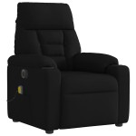 vidaXL Fotoliu electric de masaj rabatabil, negru, textil vidaXL Fotoliu electric de masaj rabatabil, negru, textil