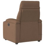 vidaXL Fotoliu electric de masaj rabatabil, maro, textil