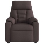 vidaXL Fotoliu electric de masaj rabatabil, maro închis, textil