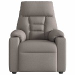 vidaXL Fotoliu electric de masaj rabatabil, gri taupe, textil