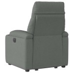vidaXL Fotoliu rabatabil cu ridicare pe verticală, gri închis, textil vidaXL Fotoliu rabatabil cu ridicare pe verticală, gri închis, textil