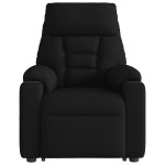 vidaXL Fotoliu rabatabil cu ridicare pe verticală, negru, textil