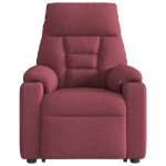 vidaXL Fotoliu rabatabil cu ridicare, roșu vin, material textil