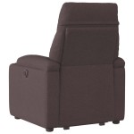 vidaXL Fotoliu rabatabil cu ridicare pe verticală, maro închis, textil