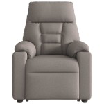 vidaXL Fotoliu rabatabil cu ridicare pe verticală, gri taupe, textil