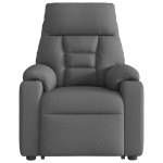 vidaXL Fotoliu electric rabatabil cu ridicare, gri închis, textil