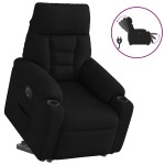 vidaXL Fotoliu electric rabatabil cu ridicare, negru, textil