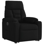 vidaXL Fotoliu electric rabatabil cu ridicare, negru, textil
