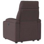 vidaXL Fotoliu electric rabatabil cu ridicare, maro închis, textil