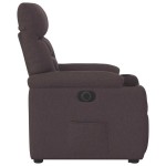 vidaXL Fotoliu electric rabatabil cu ridicare, maro închis, textil