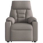 vidaXL Fotoliu electric rabatabil cu ridicare, gri taupe, textil