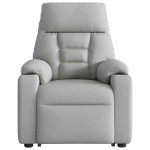 vidaXL Scaun reclinabil electric, țesătură gri nor