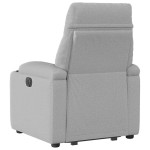vidaXL Scaun reclinabil electric, țesătură gri nor