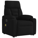vidaXL Fotoliu electric de masaj rabatabil cu ridicare, negru, textil