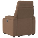 vidaXL Fotoliu electric de masaj rabatabil cu ridicare, maro, textil
