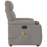 vidaXL Fotoliu electric masaj rabatabil cu ridicare, gri taupe, textil