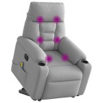 vidaXL Scaun electric pentru masaj picioare în picioare stofa gri nor