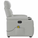 vidaXL Scaun electric pentru masaj picioare în picioare stofa gri nor