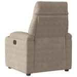 vidaXL Fotoliu rabatabil electric, gri taupe, microfibră
