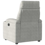 vidaXL Fotoliu rabatabil electric, gri deschis, microfibră