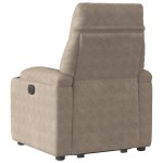 vidaXL Fotoliu rabatabil electric cu ridicare, gri taupe, microfibră