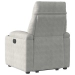 vidaXL Fotoliu rabatabil electric cu ridicare, gri deschis, microfibră
