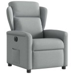 vidaXL Fotoliu rabatabil electric, gri deschis, textil