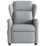 vidaXL Fotoliu rabatabil electric, gri deschis, textil
