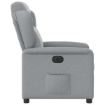 vidaXL Fotoliu rabatabil electric, gri deschis, textil