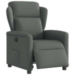 vidaXL Fotoliu rabatabil electric, gri închis, material textil