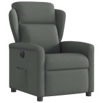 vidaXL Fotoliu rabatabil electric, gri închis, material textil