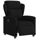 vidaXL Fotoliu rabatabil electric, negru, material textil