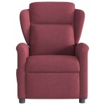 vidaXL Fotoliu rabatabil electric, roșu vin, material textil