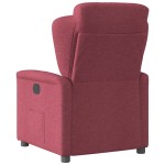 vidaXL Fotoliu rabatabil electric, roșu vin, material textil