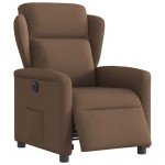 vidaXL Fotoliu rabatabil electric, maro, material textil
