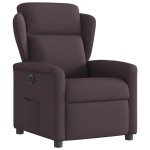 vidaXL Fotoliu rabatabil electric, maro închis, material textil