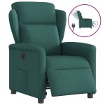 vidaXL Fotoliu rabatabil electric, verde închis, material textil vidaXL Fotoliu rabatabil electric, verde închis, material textil