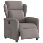 vidaXL Fotoliu rabatabil electric, gri taupe, material textil