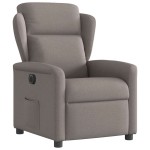 vidaXL Fotoliu rabatabil electric, gri taupe, material textil