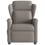 vidaXL Fotoliu rabatabil electric, gri taupe, material textil