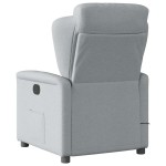 vidaXL Fotoliu electric de masaj rabatabil, gri deschis, microfibră
