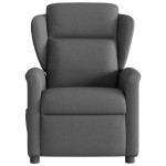 vidaXL Fotoliu electric de masaj rabatabil, gri închis, textil