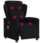 vidaXL Fotoliu electric de masaj rabatabil, negru, textil vidaXL Fotoliu electric de masaj rabatabil, negru, textil